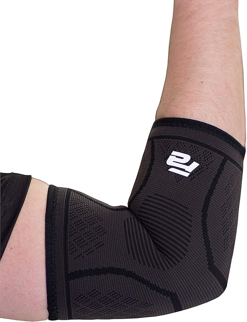 Fit Active Sports Elbow Arm Brace Compression Sleeve | Tendonitis, Epicondylitis, Golf, Tennis, Gym Recovery Support Band for Men and Women | Great for Pain Relief, Workout, Weight Lifting Black Large - NewNest Australia