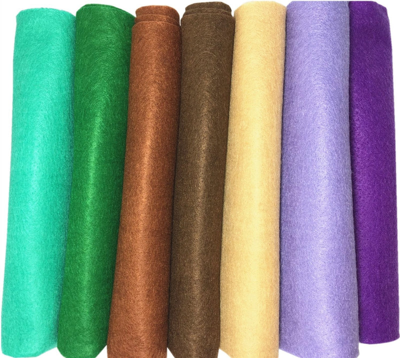 Misscrafts 7pcs 18" X 18" 1.4mm Thick Soft Felt Nonwoven Fabric Sheet Pack DIY Craft Patchwork Sewing Squares Assorted Colors(Autumn) Autumn - NewNest Australia