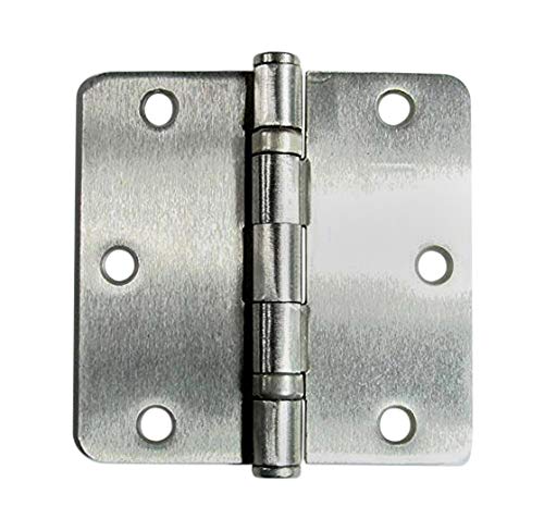 Hinge Outlet Interior Ball Bearing Satin Nickel Door Hinges 3.5 Inch with 1/4 Inch Radius, 2 Pack - NewNest Australia