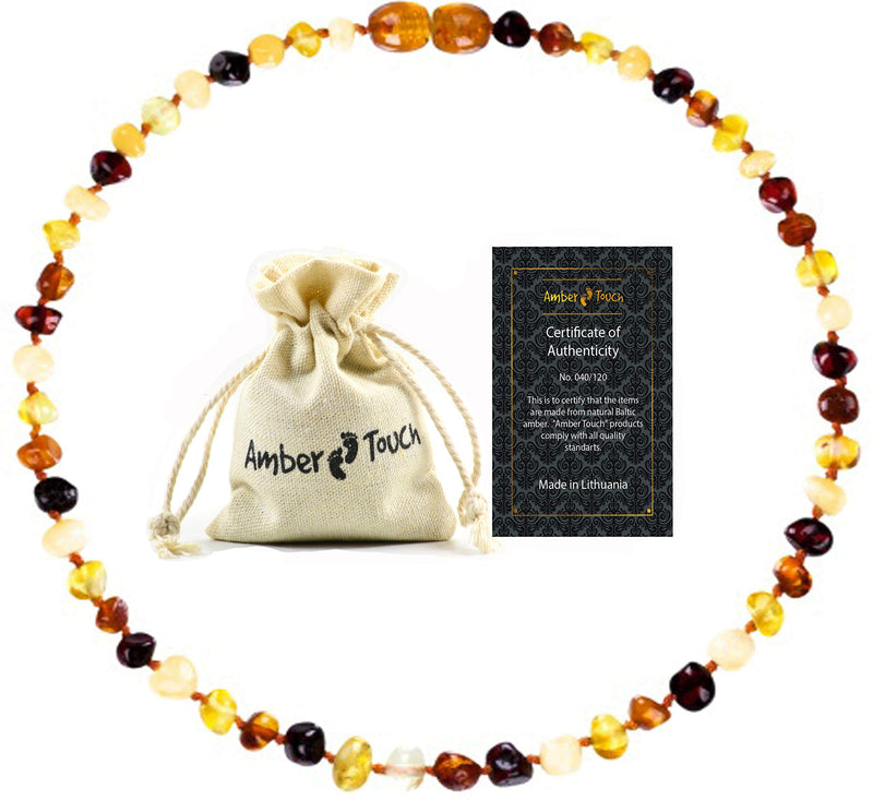 Amber Necklace (Unisex) - Certificated Natural Baltic Amber 13inch. - NewNest Australia
