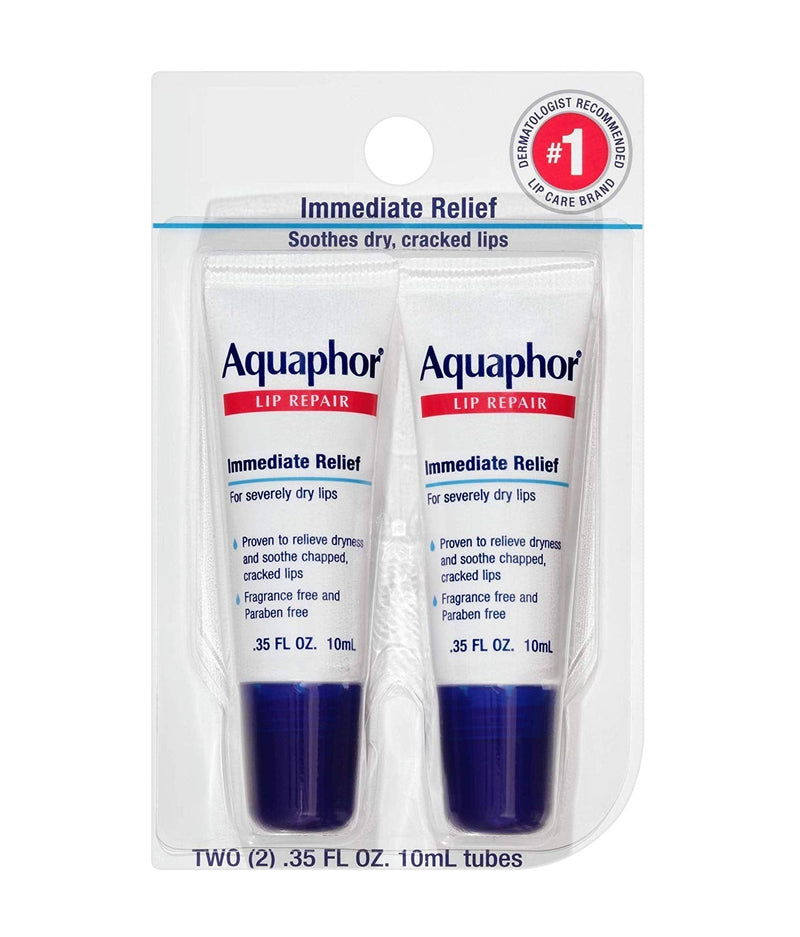 Aquaphor Lip Repair - Soothe Dry, Chapped Lips - Two .35 oz. Tubes 0.35 Ounce (Pack of 1) - NewNest Australia