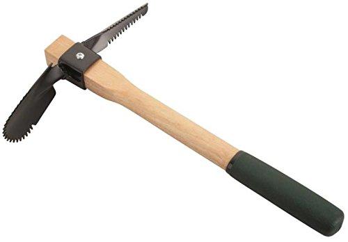 Edward Tools Planter Pick and Scoop for Gardening - Hand Tiller Digs/Breaks compacted Soil - Solid Wood Handle with Rubber Comfort Grip - Hand Garden Planter Carbon Steel Blade Rust Proof Finish - NewNest Australia