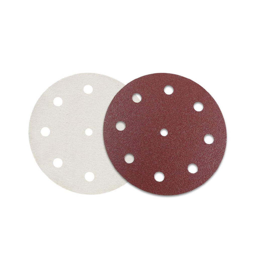 POWERTEC 80 Grit Sanding Disc | Red | Hook & Loop 5” Sanding Discs Abrasives For RO 125 Festool Sander – 50 Pack - NewNest Australia