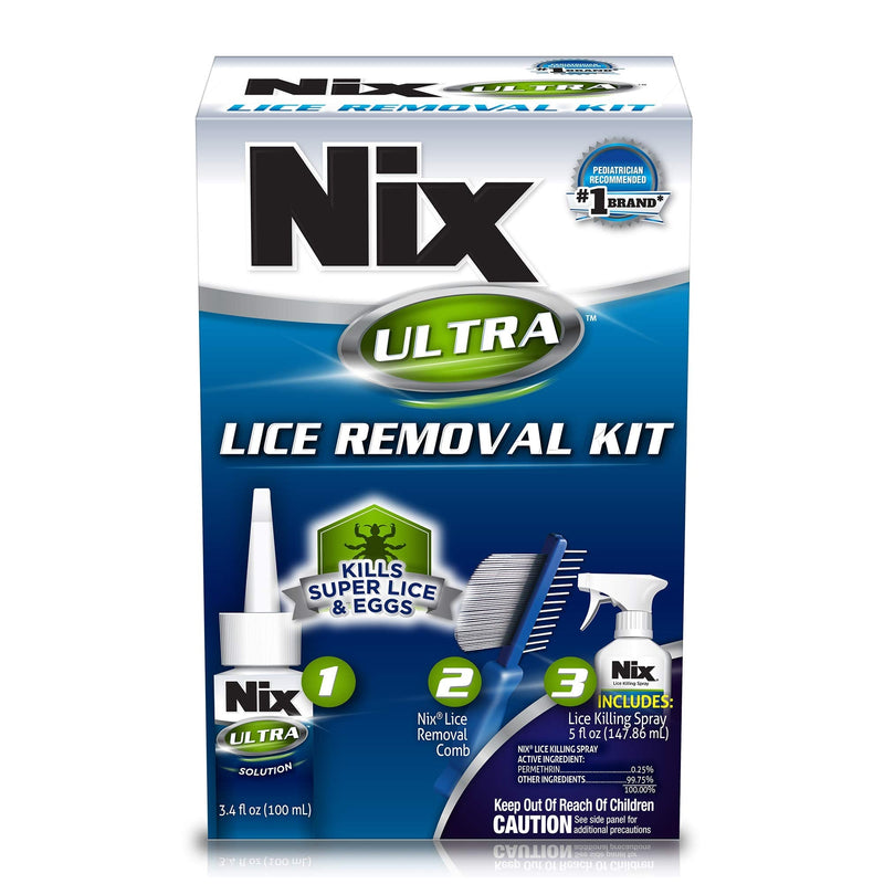 Nix Ultra Lice Removal Kit | Kills Super Lice & Eggs | Includes Lice Removal Comb and Control Spray - NewNest Australia