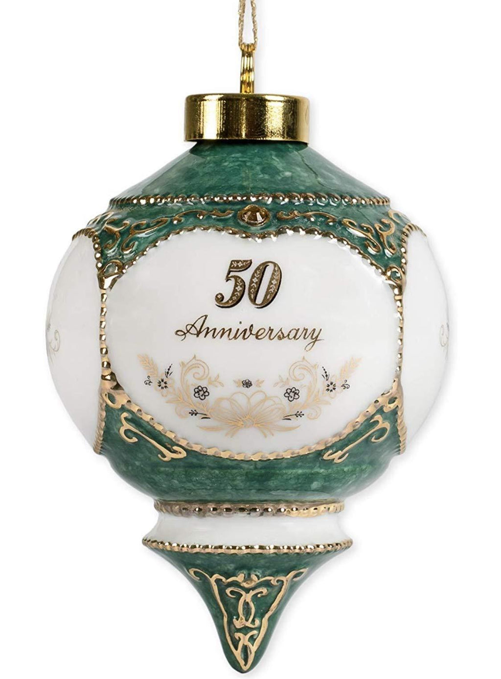 NewNest Australia - CBE Happy 50th Wedding Anniversary Jewel Victorian 4.5 Inch Ball Hanging Ornament 