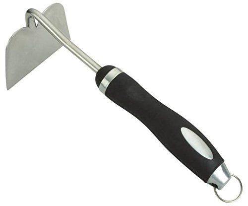 Edward Tools Hand Hoe Garden Tool - Heavy Duty Stainless Steel with Polished Blade - Bendproof Design for Heavier Soil - Ergonomic Rubber Handle - Great for Weeding or Moving Soil - NewNest Australia