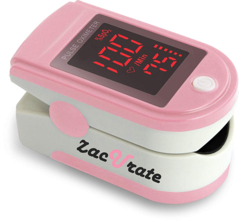 Zacurate Pro Series 500DL Fingertip Pulse Oximeter and Blood Oxygen Saturation Monitor (Blushing Pink) - NewNest Australia