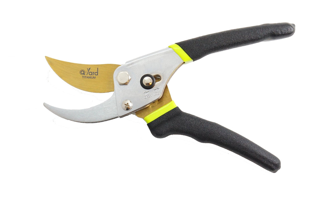 Q-yard QY-731L Traditional Bypass Pruning 8.5" Titanium Blade- Handheld Gardening Tools Shears - NewNest Australia