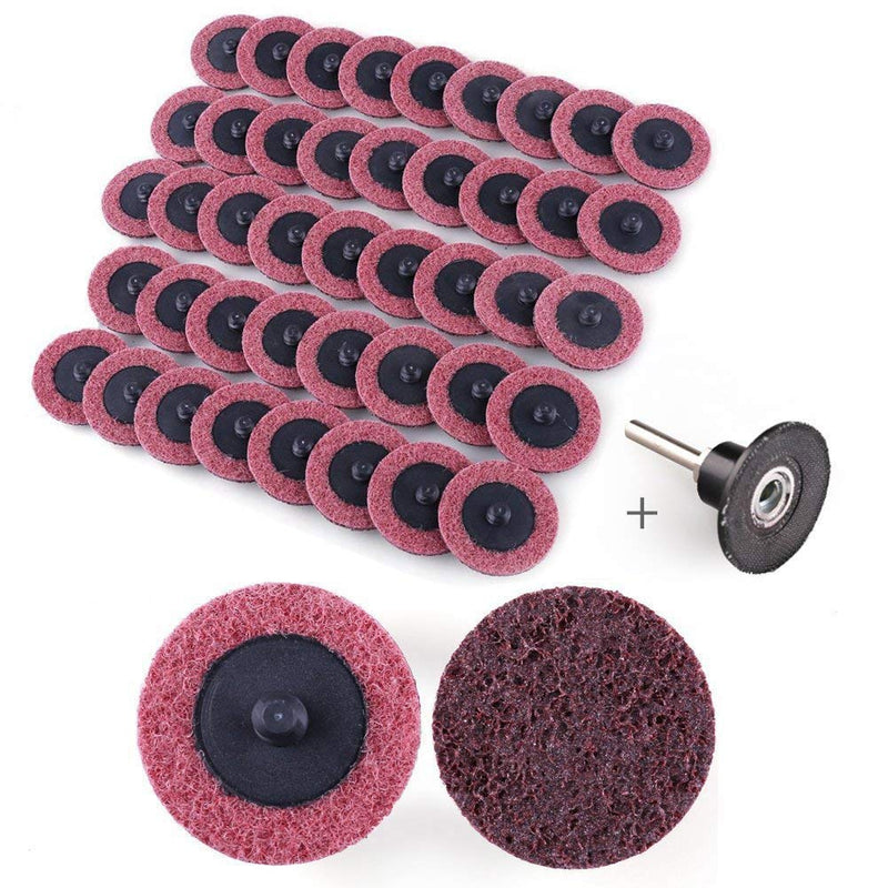 2 Inch Sanding Discs by LotFancy - 45PCS Medium Grit Roll Lock Surface Conditioning Discs, R-Type Quick Change Disc with Disc Pad Holder 2inch, Medium - NewNest Australia