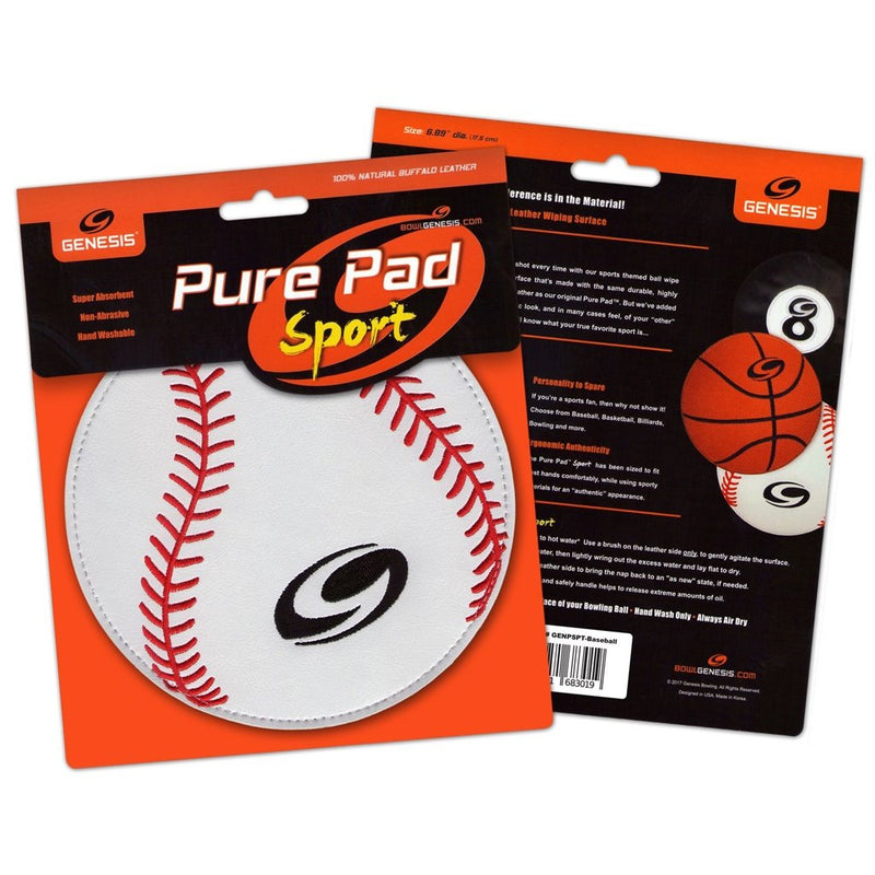 Genesis Pure Pad Sport Bowling Ball Wipe Pad- Baseball Theme - NewNest Australia