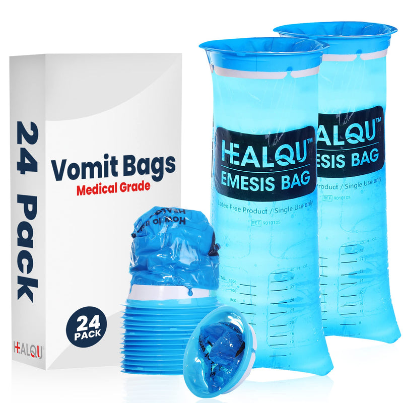 Hospital Vomit Bags - 24 Pack 1000ml Car Throw Up Bag - for Airsick Travel & Motion Sickness - Leak Resistant Medical Grade Puke Bag - Disposable Barf Bags Throw Up, Nausea - NewNest Australia