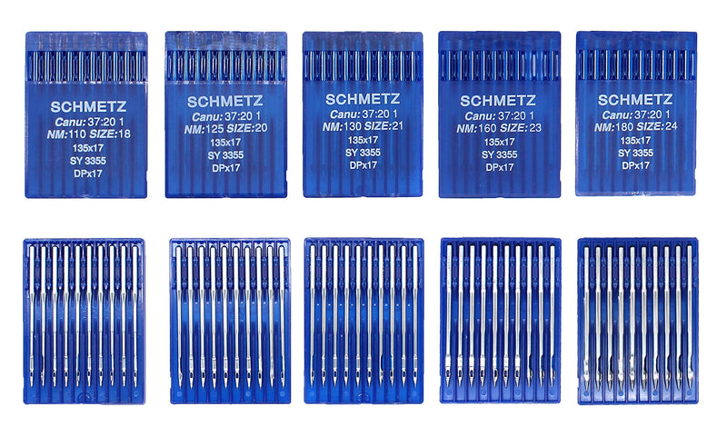 SCHMETZ 50pcs Size 18 20 21 23 24 135x17 DPx17 Walking Foot Sewing Machine Needle - NewNest Australia