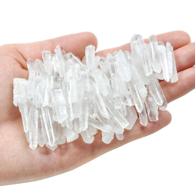 Top Plaza 0.44lb Bulk Irregular Shape Rough Clear Quartz Crystal Points 0.39-1.18'' Raw Natural Stones for Decor Reiki Crystal Healing 0.44lb - 0.39-1.18'' - NewNest Australia