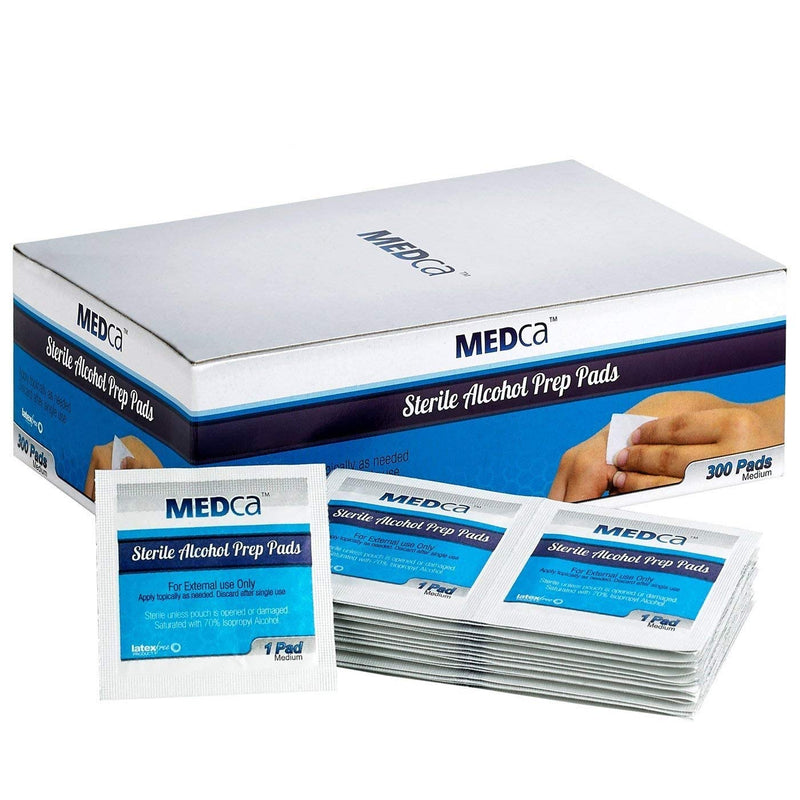 MEDca Alcohol Prep Pads, Sterile, Medium, 2-Ply (Pack of 300) - NewNest Australia