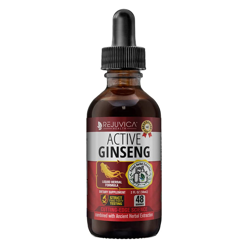 Active Ginseng Korean Red Panax Ginseng with Natural Ginsenosides - All-Natural Advanced Liquid Solution for 2X Absorption - Supports Healthy Energy, Vitality, Mood and More - NewNest Australia
