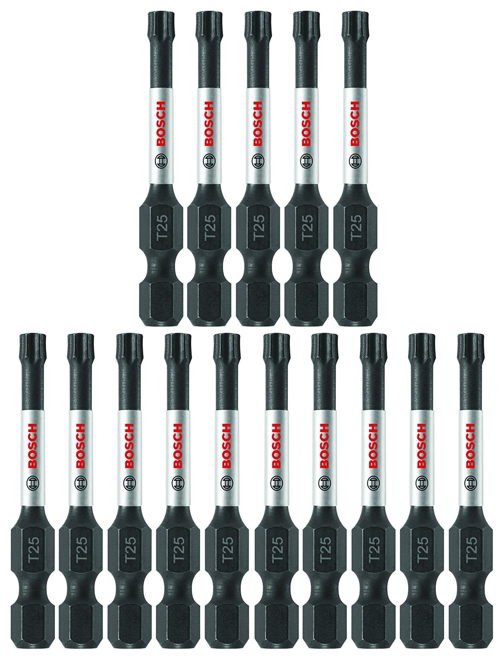 Bosch ITT25215 15 Pc. 2 In. Torx #25 Impact Tough Screwdriving Bit 15pk - Single Sided 2" Length - NewNest Australia