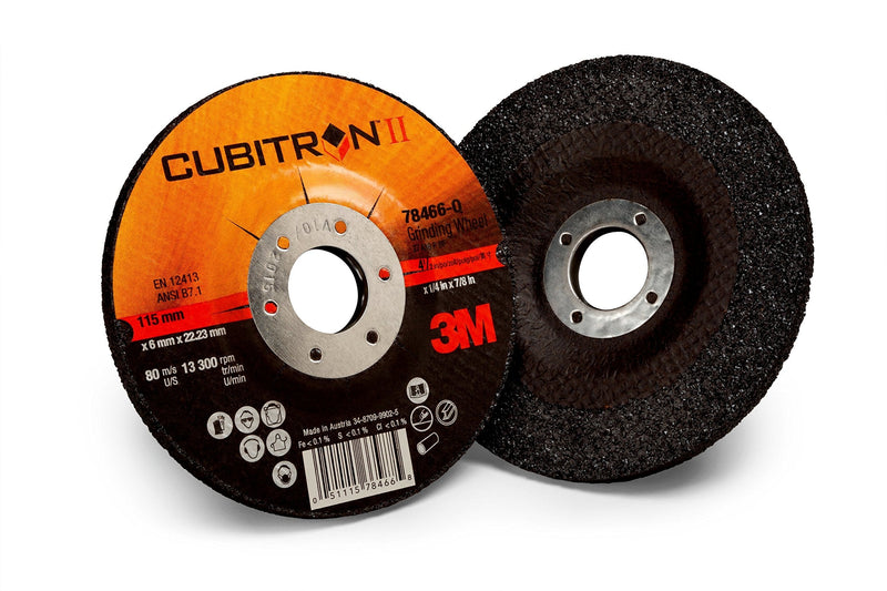 3M Cubitron II Depressed Center Grinding Wheel - Type 27 Premium Metal Grinding Wheel - For Angle Grinders - 4.5" x 1/4" x 7/8" Arbor Hole - 78466-Q - NewNest Australia