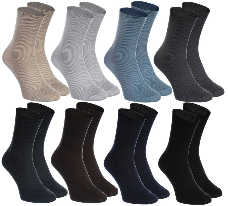 8 pairs of DIABETIC Non-Elastic Cotton Socks for SWOLLEN FEET for Mens & Womens 5.5-7 Black - NewNest Australia