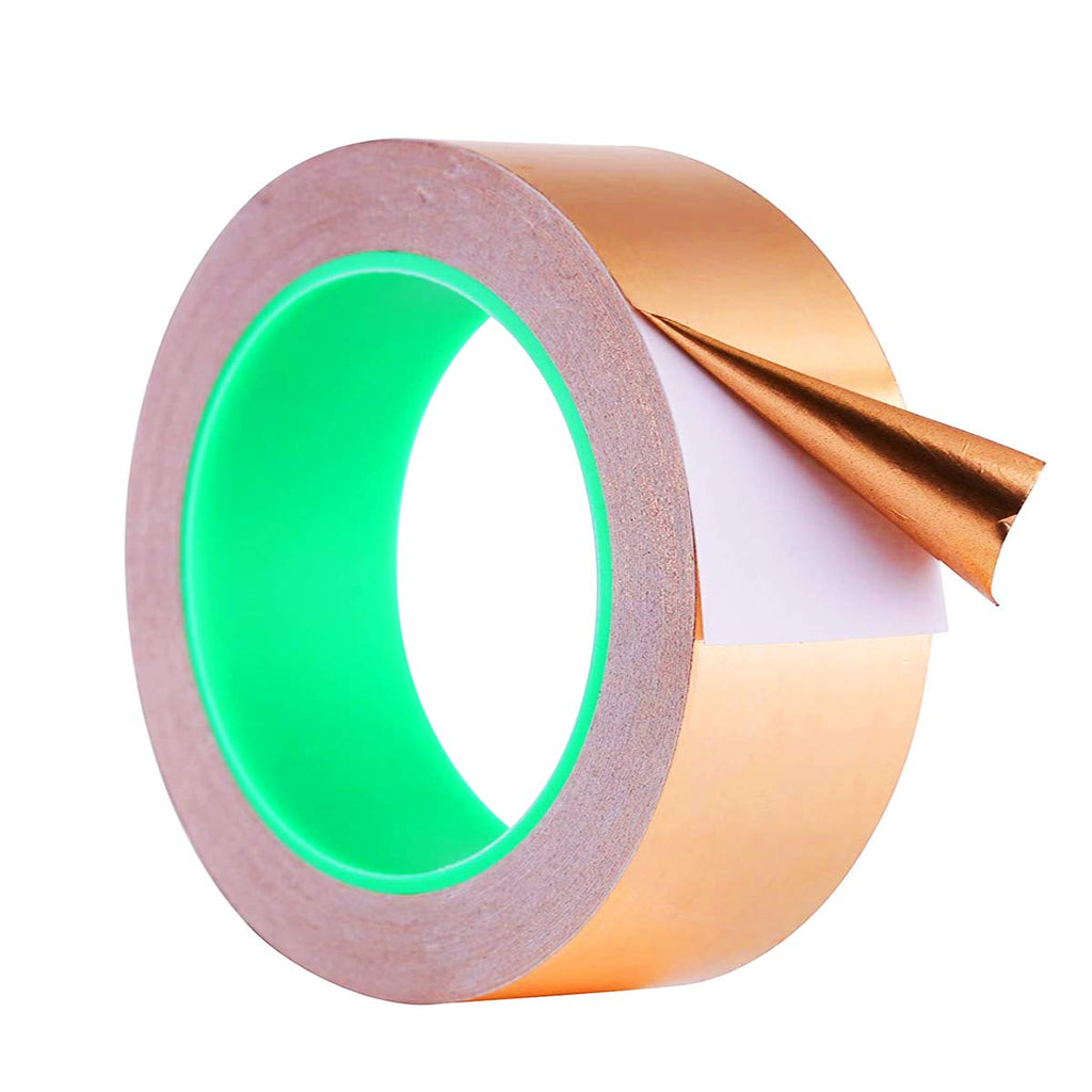 Zehhe Copper Foil Tape with Double-Sided Conductive - EMI Shielding,Stained Glass,Soldering,Electrical Repairs,Paper Circuits,Grounding (1inch) 1inch - NewNest Australia