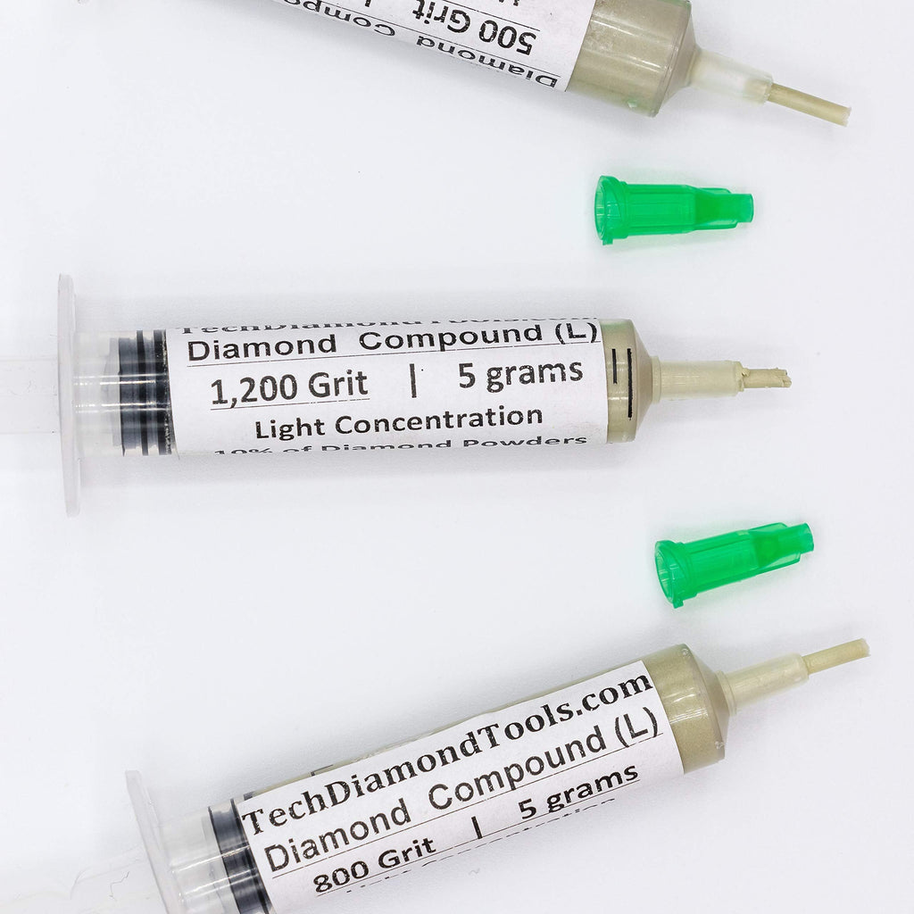 TechDiamondTools Kit of 3 Diamond Lapping Paste Polishing Compound 500 800 1200 Grit Lapidary Paste for Rock Glass Metal Jewelry Resin Marble with 10% of Diamond Powder USA Made 1200 800 500 grit - NewNest Australia