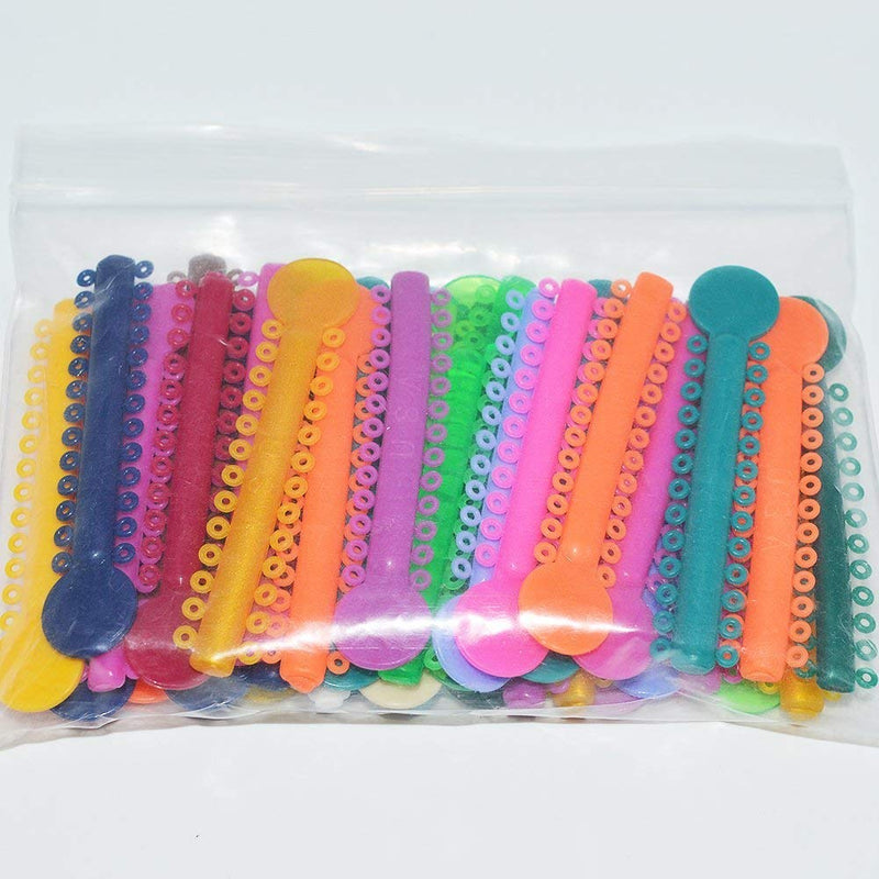 NSKR HPS 1040pcs of Orthodontic Elastomeric Ligature Ties, Orthodontic O-rings Braces Rubber Bands Multi-color - NewNest Australia