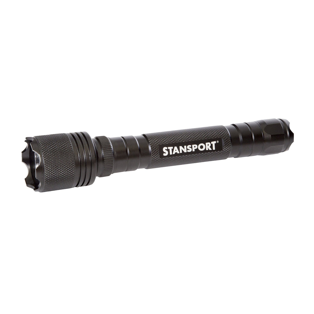 Stansport Heavy-Duty Tactical Flashlight W/Batteries - Cree T6 Bulb - 500 Lm, Black, One Size, 102-500 - NewNest Australia