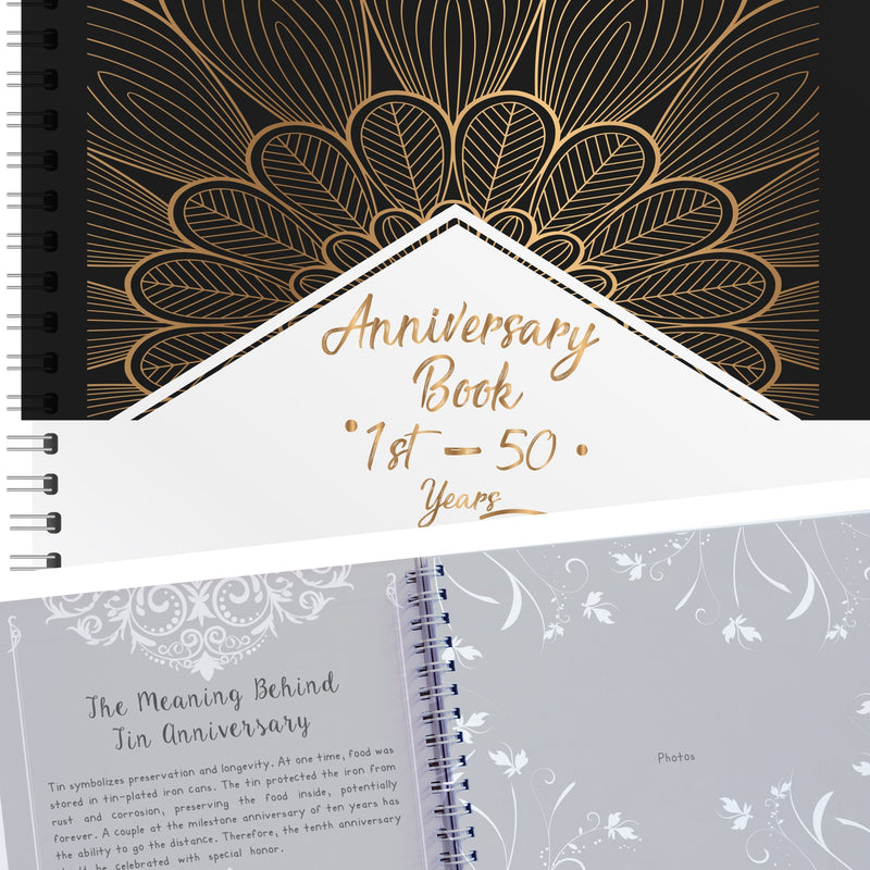 Unconditional ROSIE Anniversary Book | A Hardcover Wedding Memory Album to Document Wedding Anniversaries from The 1st to 50th Year | Wedding Gifts for Bride and Groom | Wedding Planner Book - NewNest Australia