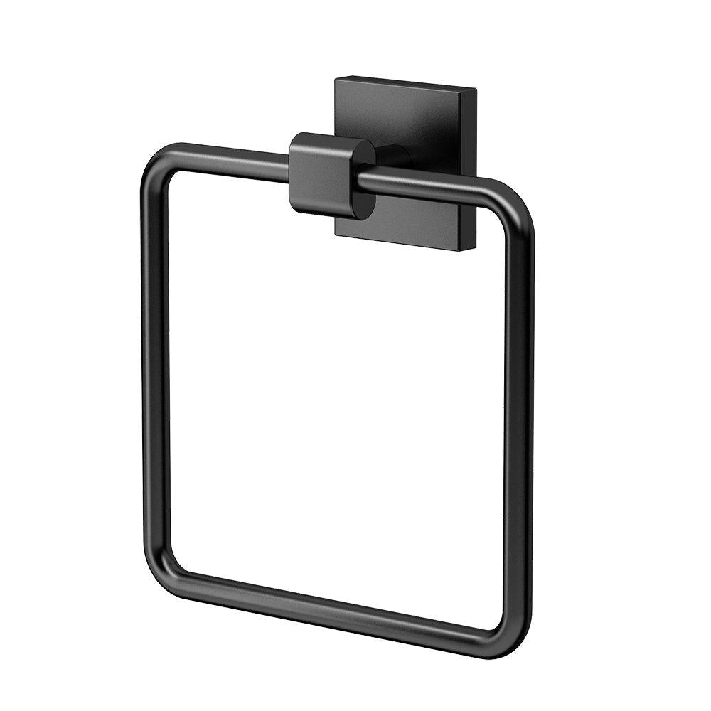 Gatco 4052MX Elevate Bathroom Towel Ring Holder, Matte Black - NewNest Australia