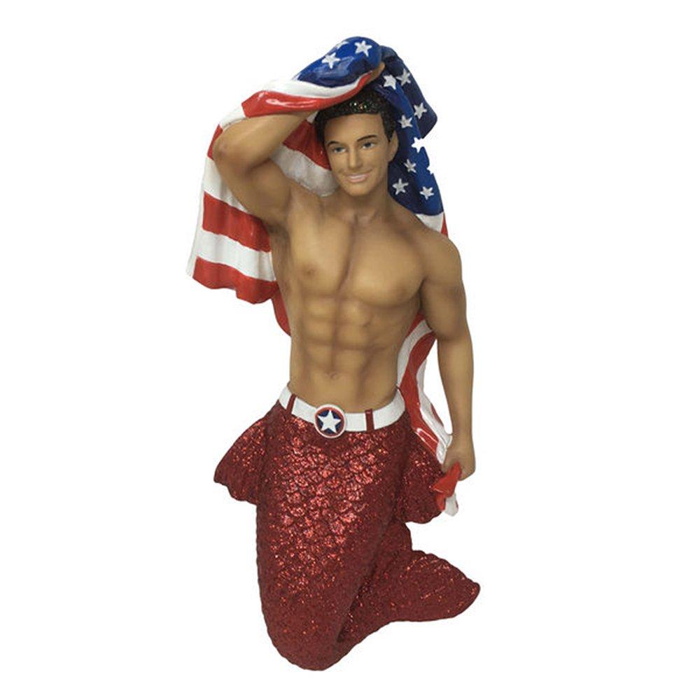 NewNest Australia - December Diamonds Merman Ornament - Patriot 