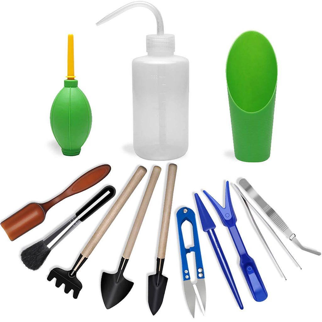 godehone 13PCS Succulent Tools Set, Mini Garden Hand Tools Set for Indoor Miniature Fairy Garden Plant Care - NewNest Australia