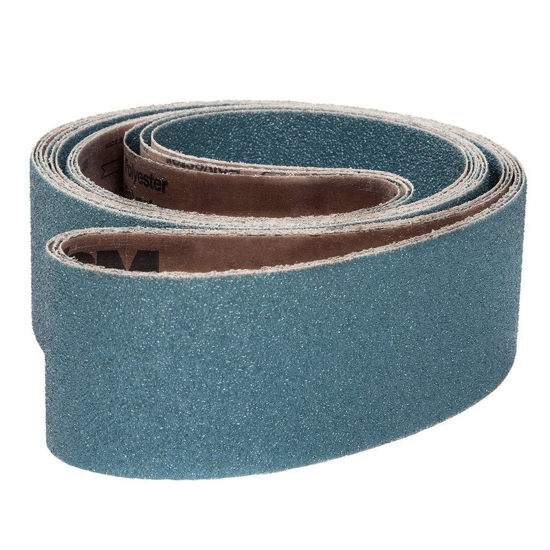 VSM 143328 Abrasive Belt, Medium Grade, Cloth Backing, Zirconia, 100 Grit, 3" Width, 24" Length, Blue (Pack of 10) - NewNest Australia