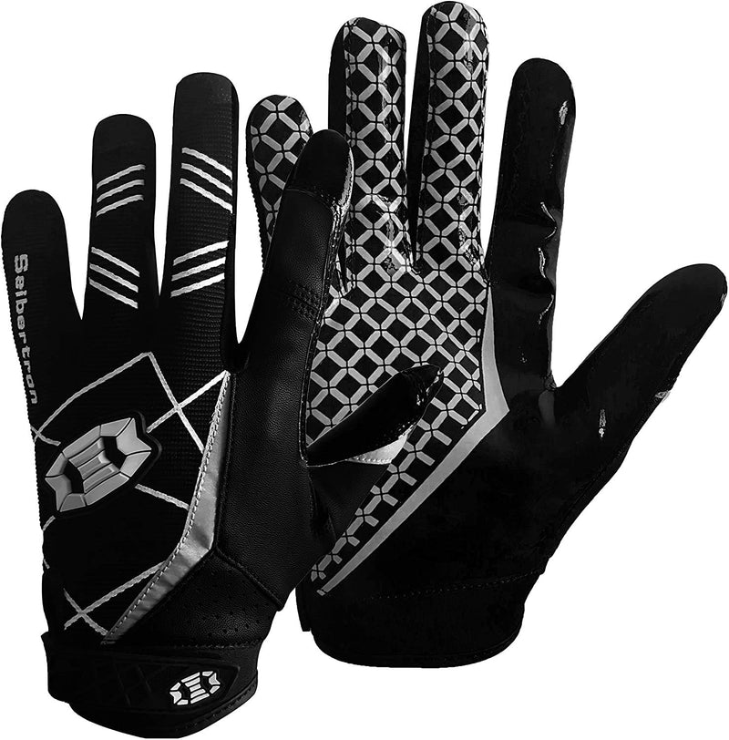 Seibertron Pro 3.0 Elite Ultra-Stick Sports Receiver Glove Football Gloves Youth and Adult Black L Adult - NewNest Australia