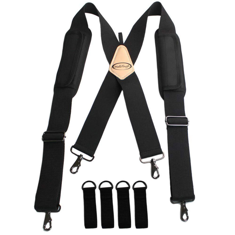 Tool Belt Suspenders Heavy Duty work suspenders Flexible Adjustable Straps with Comfortable Moveable Padded Shoulders Complete with 4 Loop Attachments - NewNest Australia