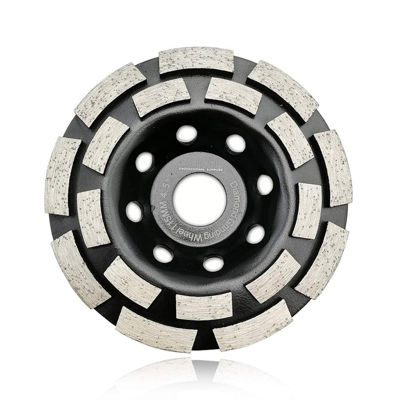 SHDIATOOL 4-1/2 Inch Double Row Diamond Grinding Cup Wheel for Concrete Granite Marble Masonry Brick Fits 7/8 Inch Arbor 4.5 Inch Double Rows - NewNest Australia