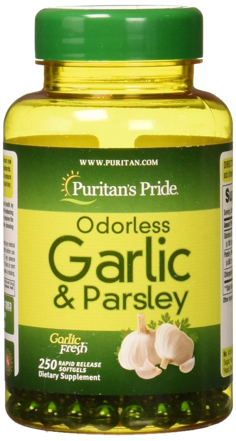 Puritans Pride Odorless Garlic & Parsley 500 Mg / 100 Mg, 250 Count - NewNest Australia