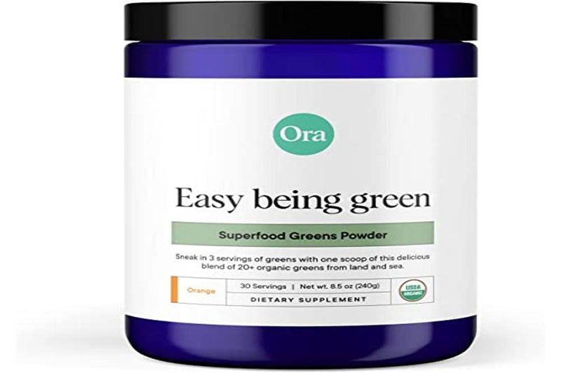 Ora Organic Greens Powder - Vegan, Gluten-Free, Organic Super Greens Drink for Energy and Detox | Antioxidants & Adaptogenic Herbs | 20+ Superfood Greens Blend - Citrus Flavor, 30 Servings - NewNest Australia