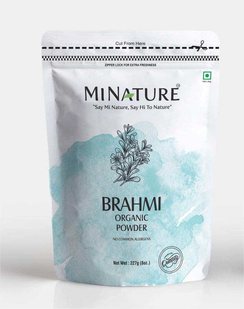 USDA Organic Brahmi Powder (Bacopa Monnieri) - 227 g / 8 OZ / 1/2 lb | Enhances Learning Capacity | Promotes Hair Growth - NewNest Australia