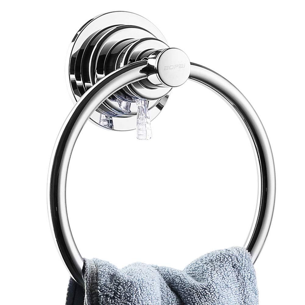 BOPai Drill Free Powerful Vacuum Suction Cup Towel Ring Shower Washcloth Hand Towel Round Holder - NewNest Australia