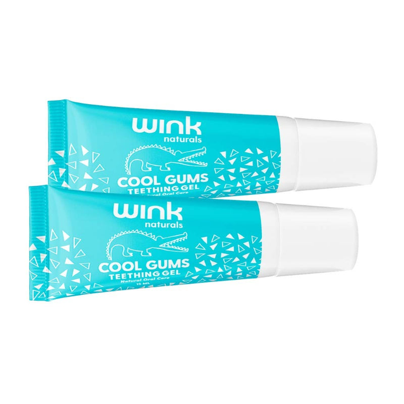 Wink Naturals Baby Teething Relief For Infants And Kids, Cooling, Soothing Natural Gel For Sore Gums And Other Teething Discomfort, May Be Used As A Toddler Training Toothpaste (Twin Pack, 15 ml Each) 0.5 Fl Oz (Pack of 1) - NewNest Australia