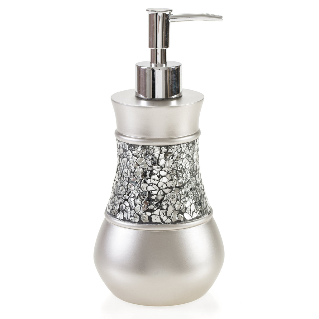 Creative Scents Hand Silver Soap Dispenser, Countertop Decorative Lotion Pump, Resin Shower Dispensers, for Elegant Bathroom Décor - NewNest Australia