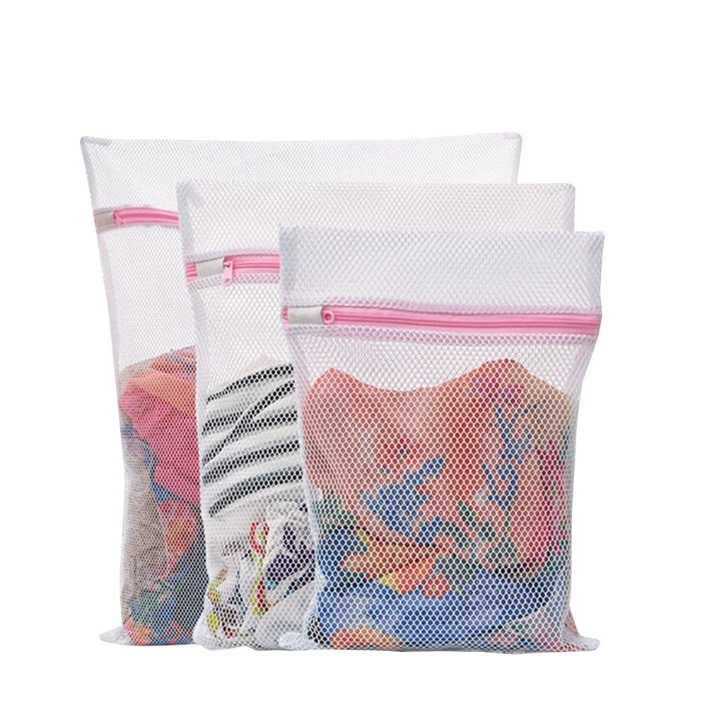 NewNest Australia - HONBAY Set of 3 Mesh Laundry Bags for Lingerie Socks Pantyhose Baby Clothes and Stuffed Toys Used in Both Washing Machine and Dryer Coarse Mesh Zippered Bags (1 Large 1 Medium 1 Small) 