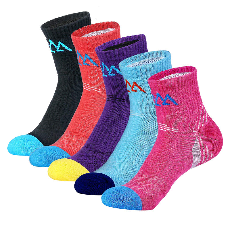 innotree 5 Pack Women's Cushioned Hiking Walking Running Socks, Crew Ankle Socks M (Womens 6-10 Us Size) - NewNest Australia