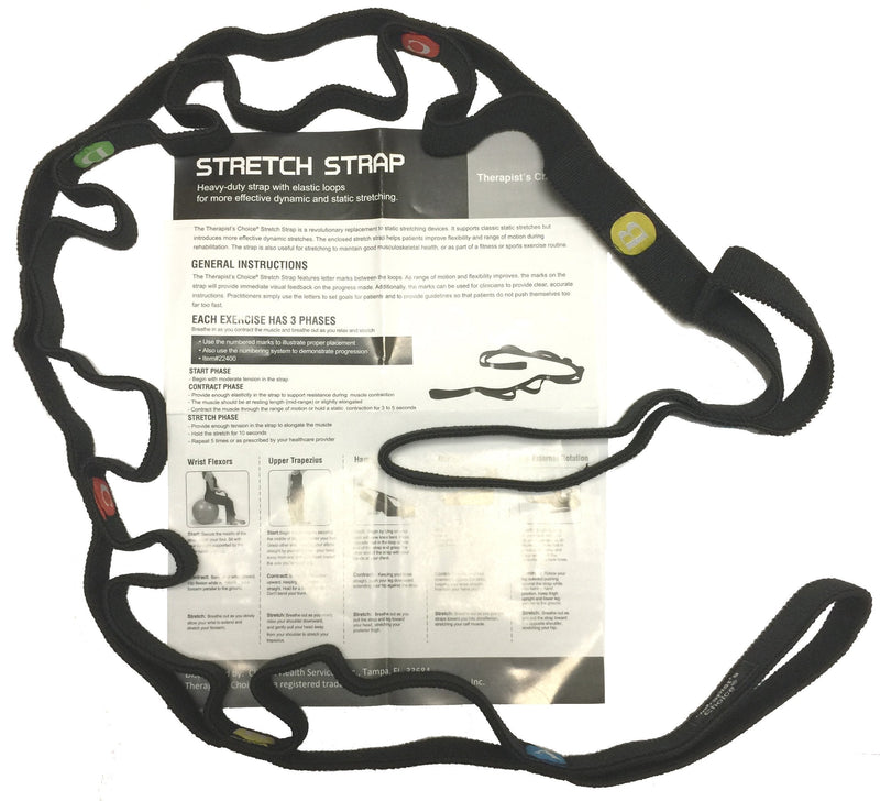 Therapist’s Choice Stretch Strap with Loops to Increase Flexibility, Dynamic Stretching Tool for Athletes Including Dancers, Cheerleaders, Gymnasts, Runners, Pilates and Yoga Elastic Stretch Band - NewNest Australia