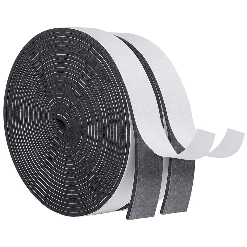 MAGZO Weather Stripping 1 inch W X 1/8 inch T, Wide Foam Tape for Air Conditioner Insulation 33 Feet (16.5ft x 2 Rolls) 1in * 1/8in * 33FT - NewNest Australia