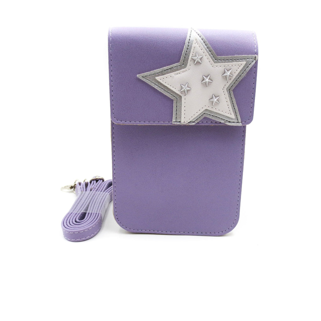 Ecokaki PU Leather Pouch For Phone Mobile Phone Croosbody Purse For Women Purple - NewNest Australia