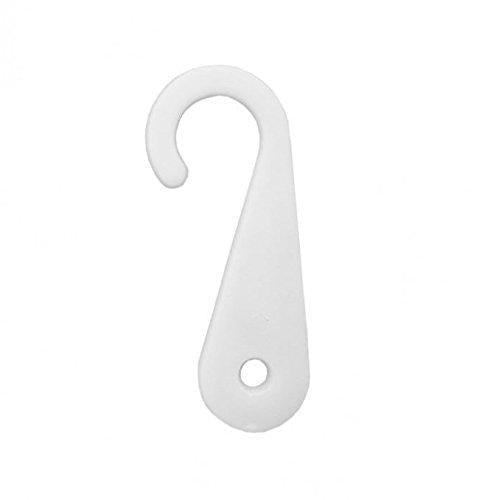 NewNest Australia - NAHANCO DHWH500 Plastic J-Hooks for Socks, White (Pack of 500) 