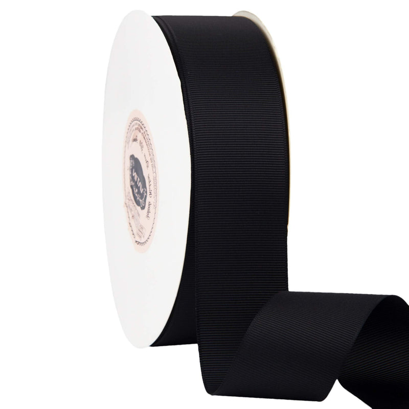 VATIN 1-1/2" Solid Black Grosgrain Ribbon Spool -50 Yards, Great for Sewing, Gift Wrapping, Hair Bows, Flower Arranging, Home Decorating 1-1/2" x 50 Yards - NewNest Australia