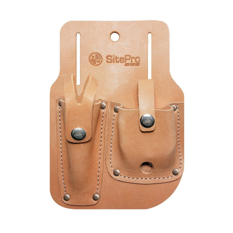 SitePro 10218G Gammon Reel and Plumb Bob Leather Sheath, Tan -51-10218G - NewNest Australia