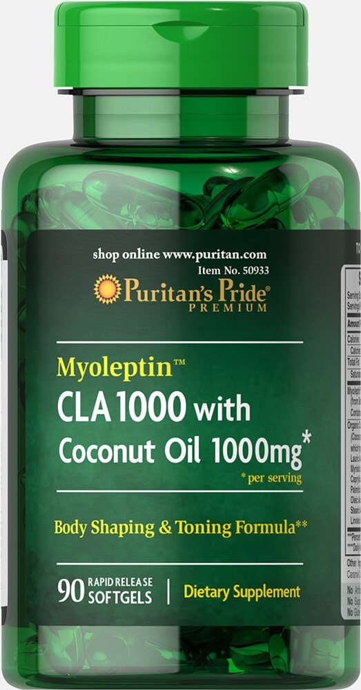 Puritan's Pride Myoleptin CLA 1000 with Coconut Oil-90 Softgels - NewNest Australia