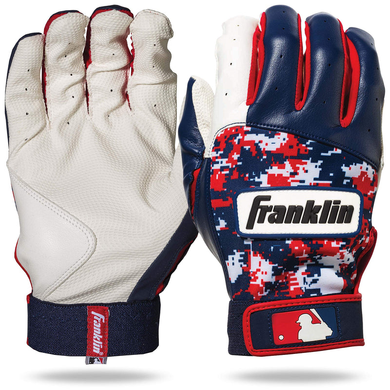 Franklin Sports MLB Batting Gloves White/Navy/Red Small Digitek Adult - NewNest Australia